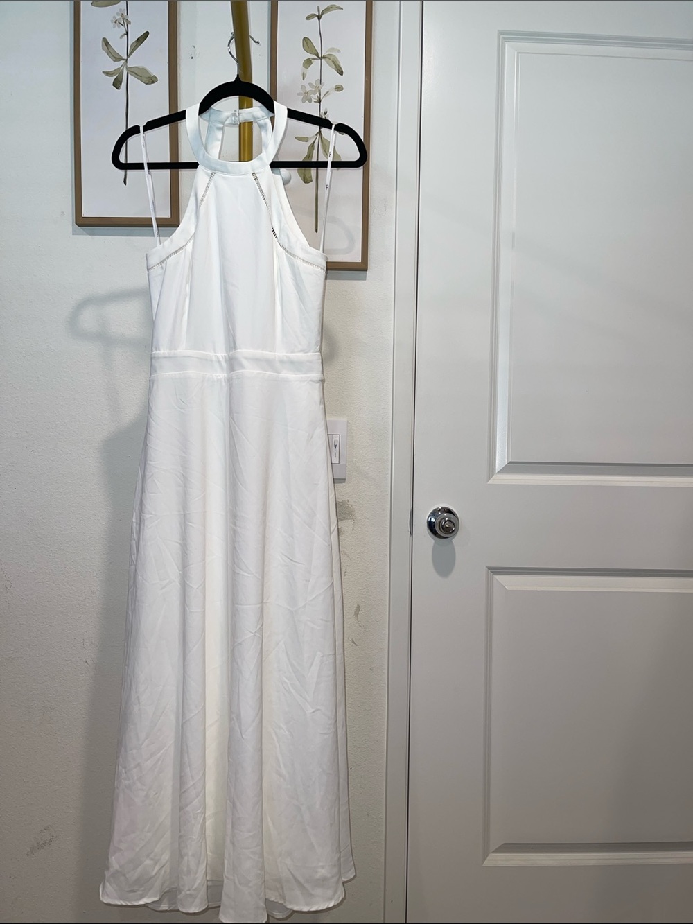 White Halter Maxi Dress - Elegant Women's Evening Gown